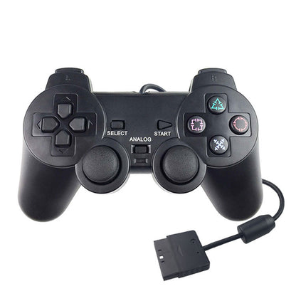 PS2 Wired Game Controller with Dual Vibration Motors - Ultimate Gaming Experience