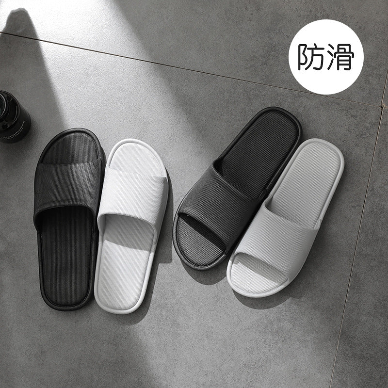 black unisex indoor slipper