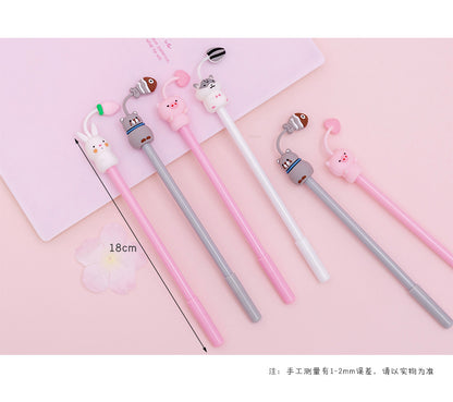 charming rabbit design gel pen for students