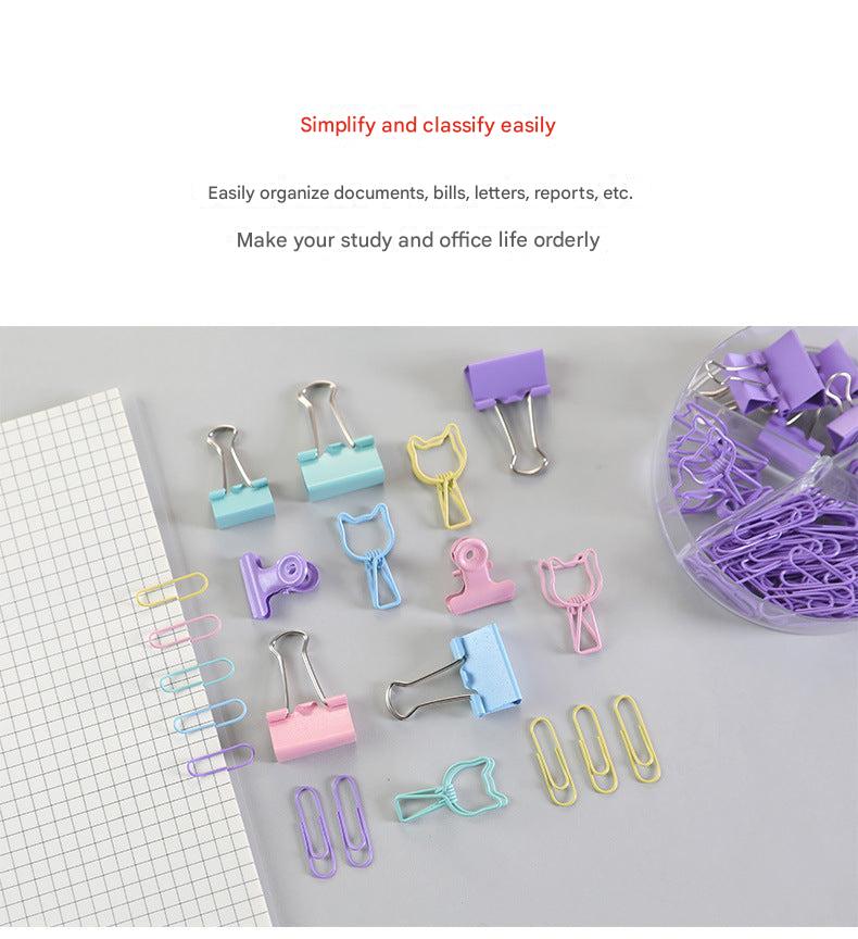 metal binder clip set