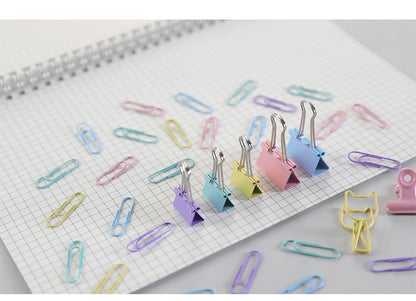 school essentials colorful binder clips