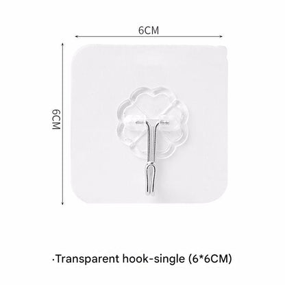 strong wall hook in transparent design