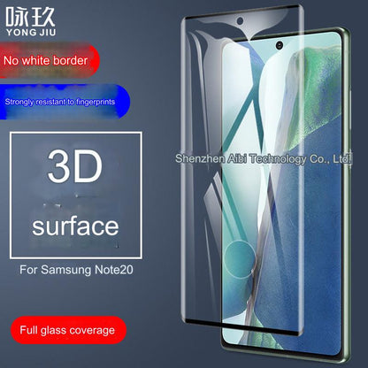 Premium 3D Curved Tempered Glass Screen Protector for Samsung Galaxy Note 20 Ultra - Full Coverage, HD Clarity, Anti-Fingerprint