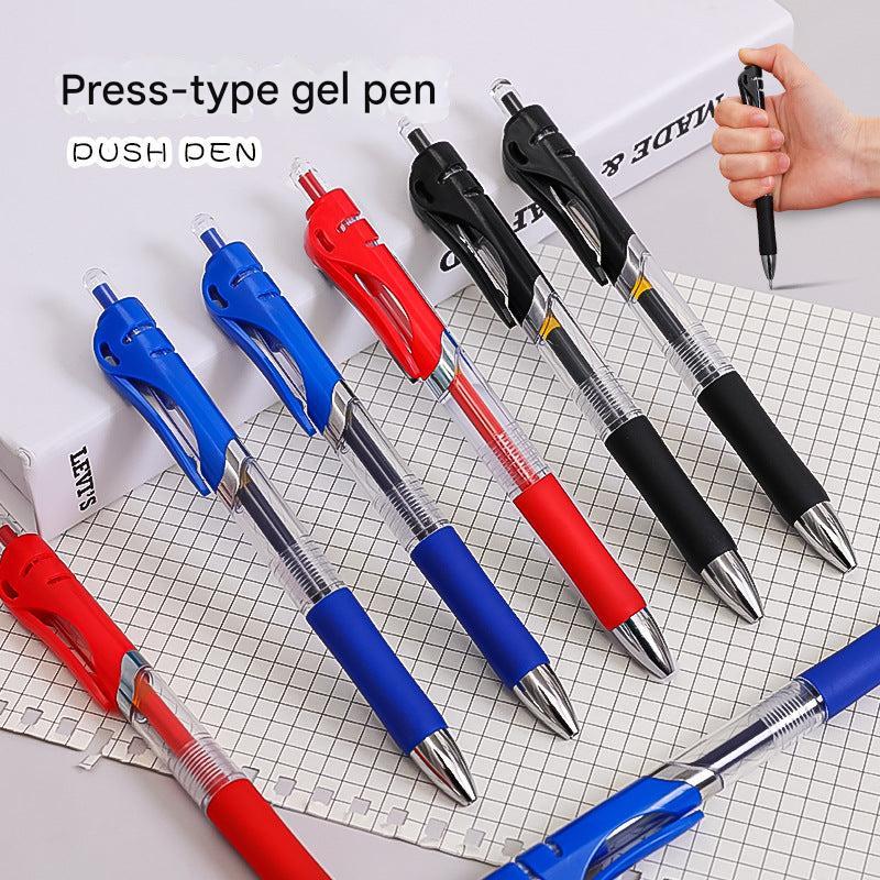 black retractable gel pen