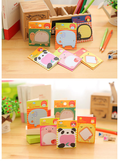 cartoon zoo animal sticky note panda