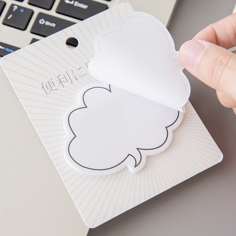 minimalist cloud shaped sticky note in paper