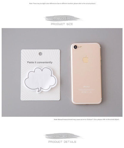 minimalist cloud shaped sticky note in paper