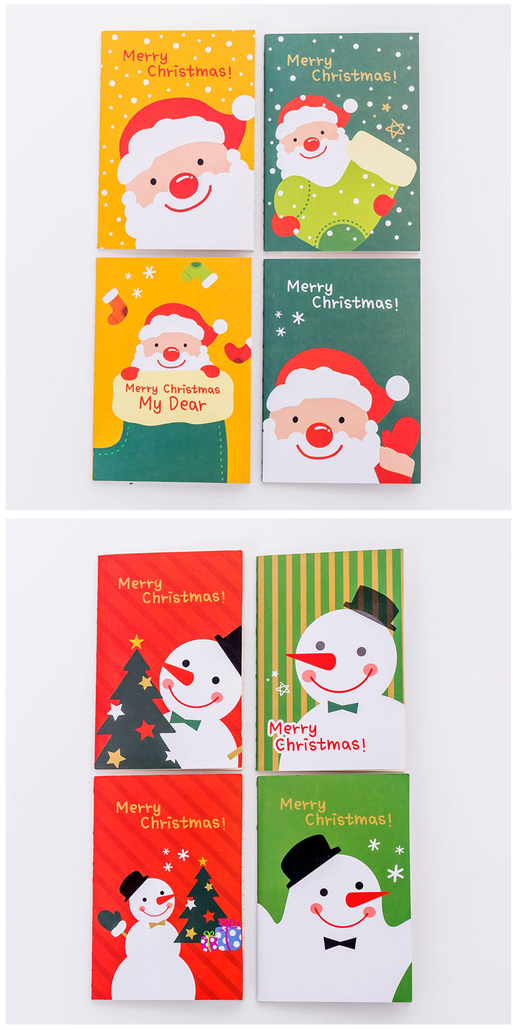 Santa and reindeer decorated notebook