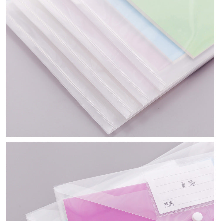 transparent document folder front view