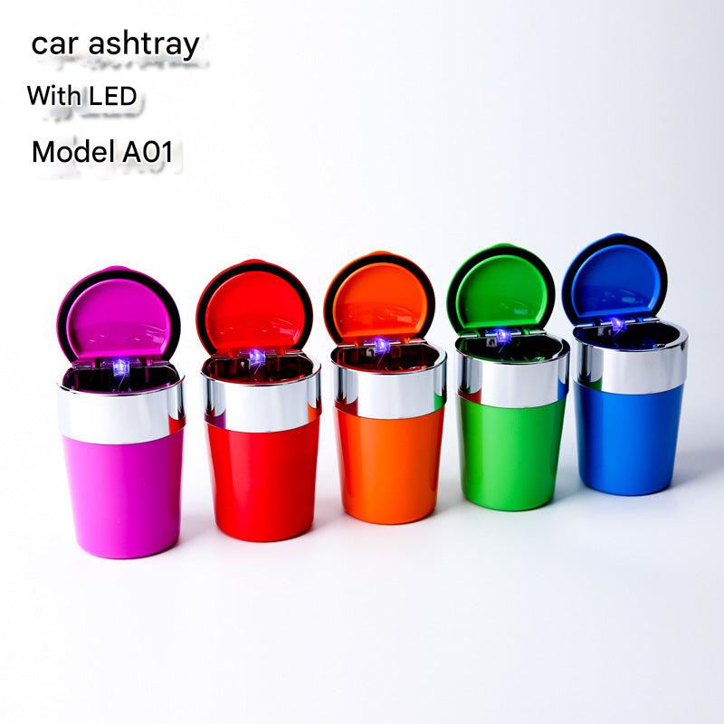 portable vehicle ashtray with lid