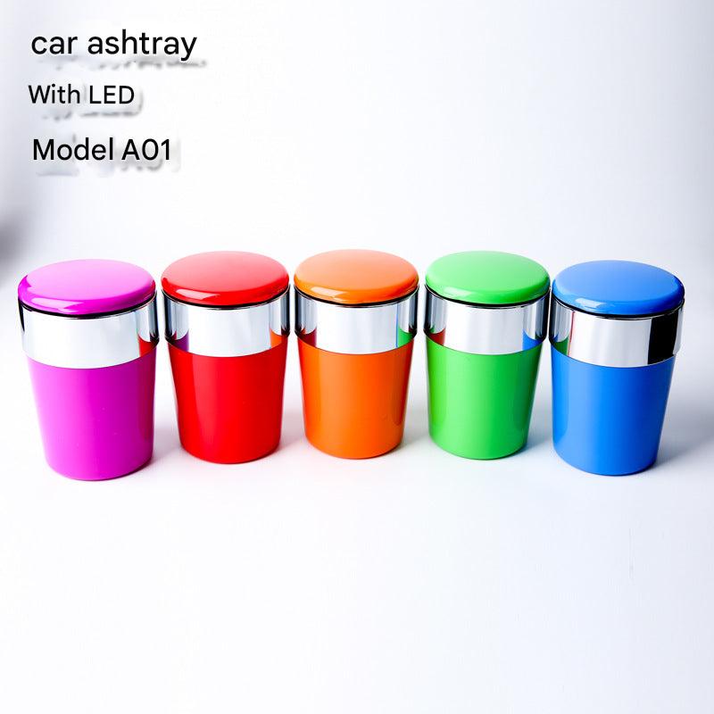 portable vehicle ashtray with lid