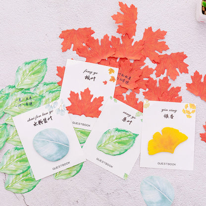 Mulberry leaf-shaped sticky note