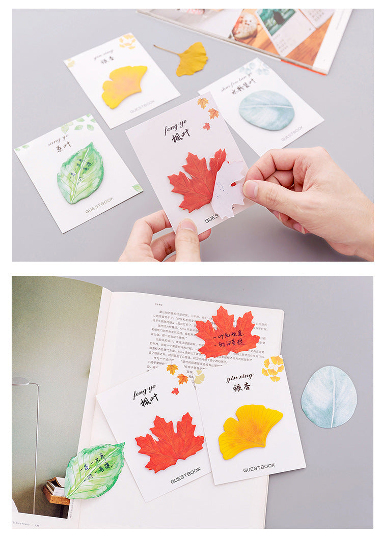 Ginkgo leaf-shaped note pad