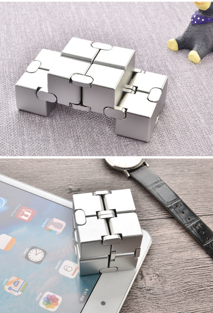 blue designed alloy stress relief cube