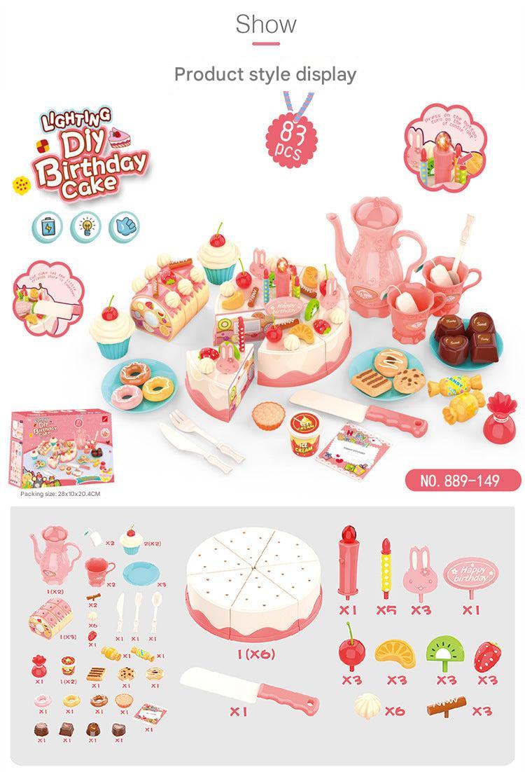 Birthday cake playset with light and sound