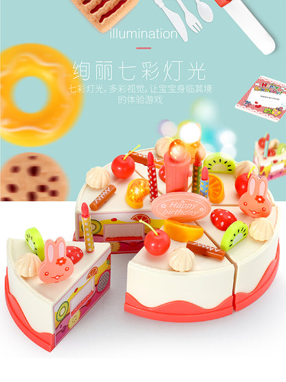 Sound emitting toy birthday cake for kids