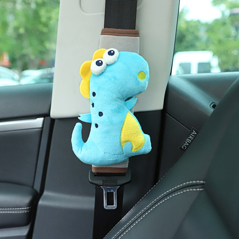 bamboo panda car safety belt pad image