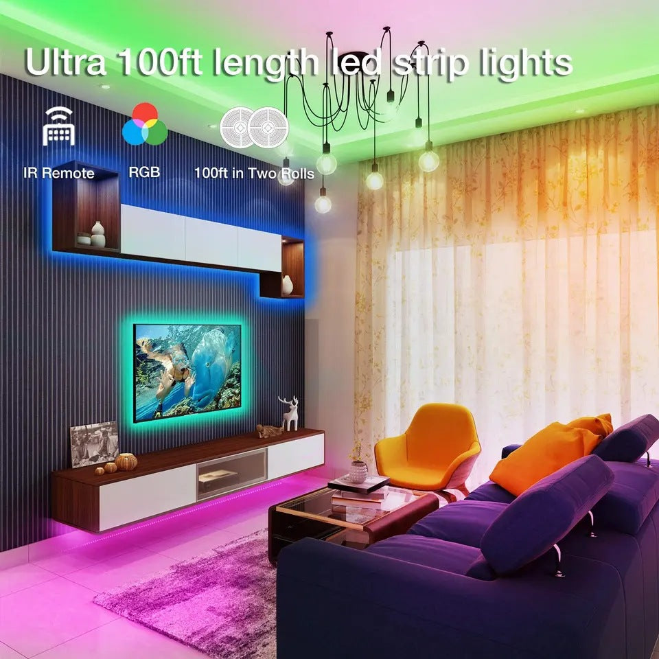 LED strip light in packaged box