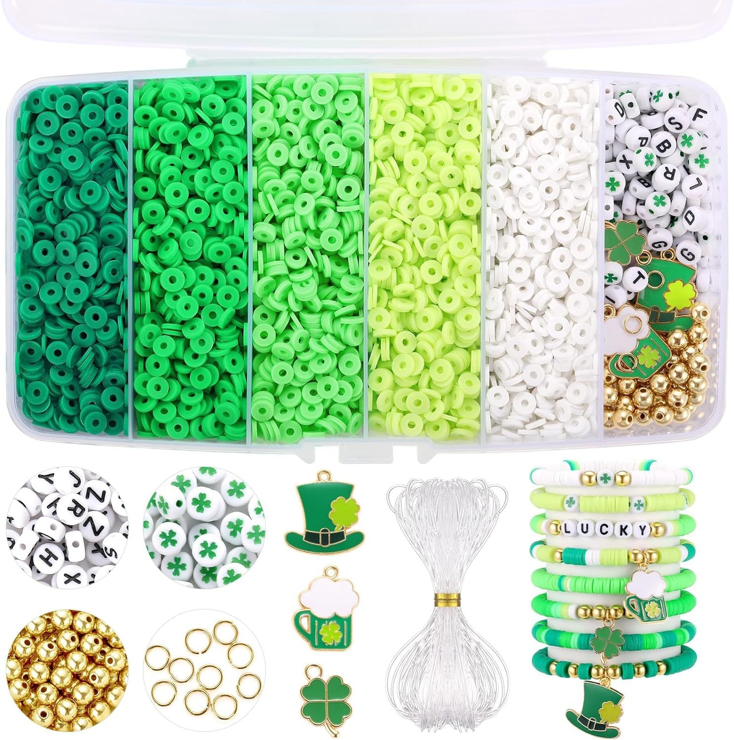 clay bead assortment for crafting