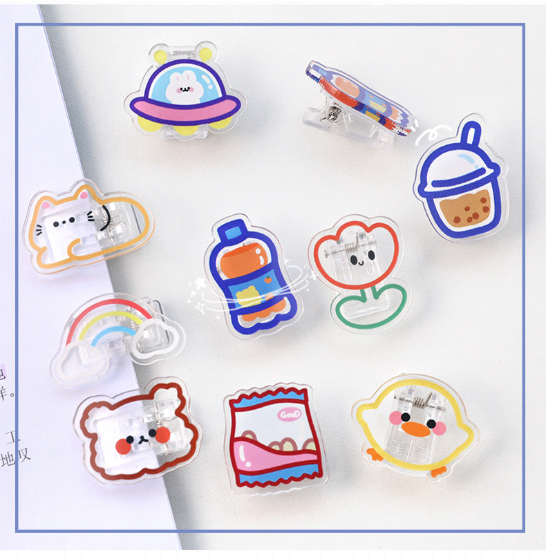 Cute Potato Chips Design Acrylic Clip