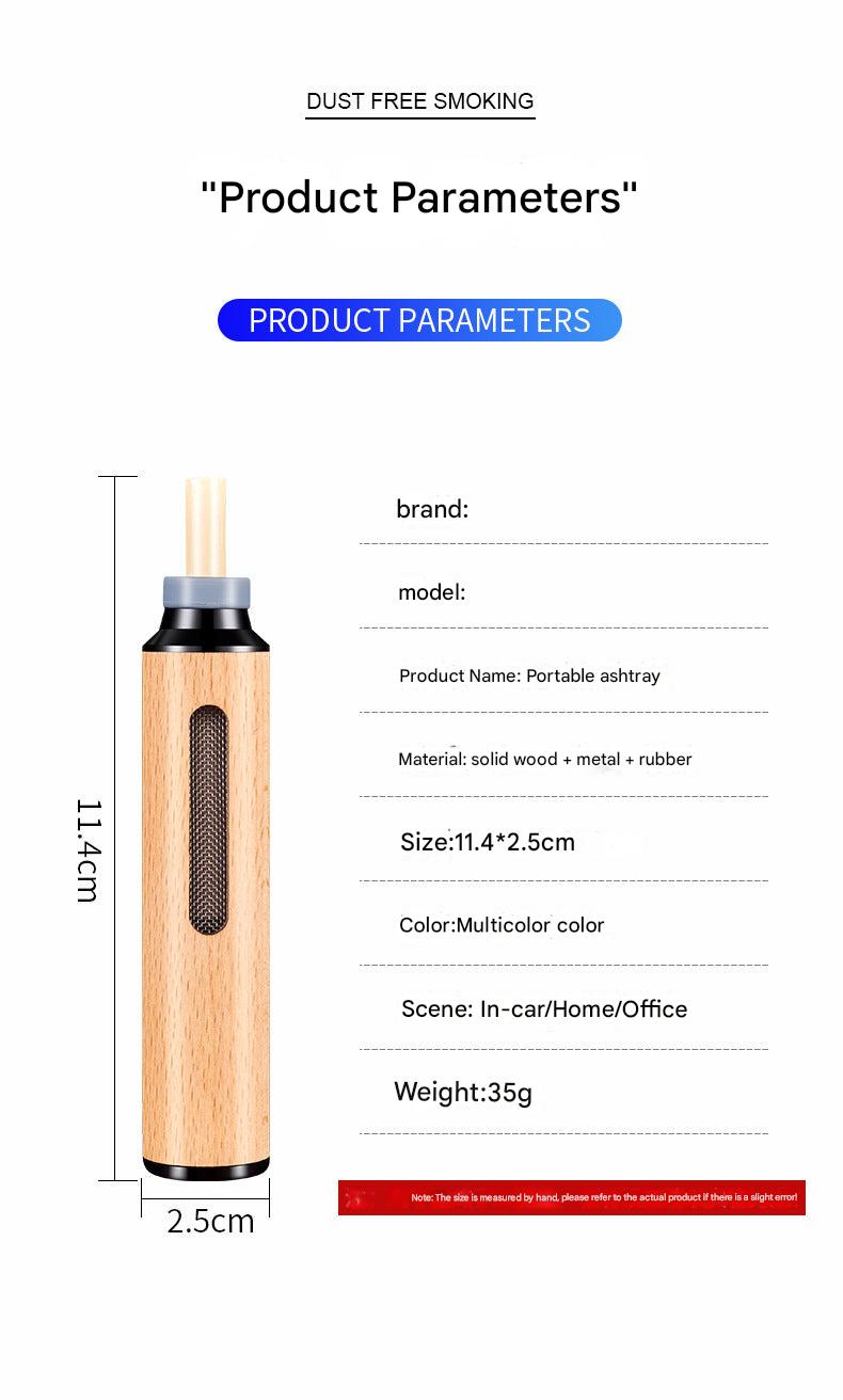 portable metal ashtray gold