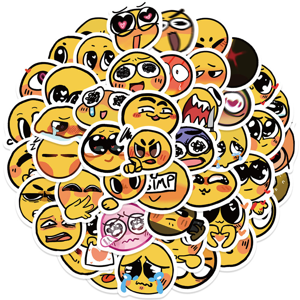 yellow face sticker