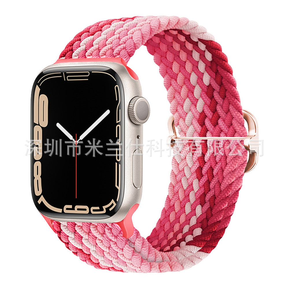 Premium Nylon Woven Watch Band for Apple Watch Series 4, 5, 6, 7, 8, SE, Ultra - Adjustable, Sporty Design