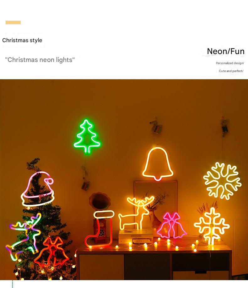 bright LED neon bell light holiday decor