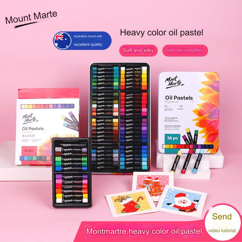 Montmartre 24-Color Ultra Soft Oil Pastels for Kids - Vibrant, Easy to Blend Art Crayons