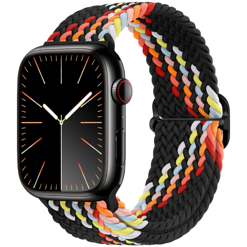 Premium Nylon Woven Watch Band for Apple Watch Series 4, 5, 6, 7, 8, SE, Ultra - Adjustable, Sporty Design