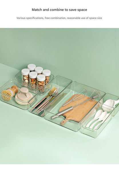 transparent plastic desk storage box