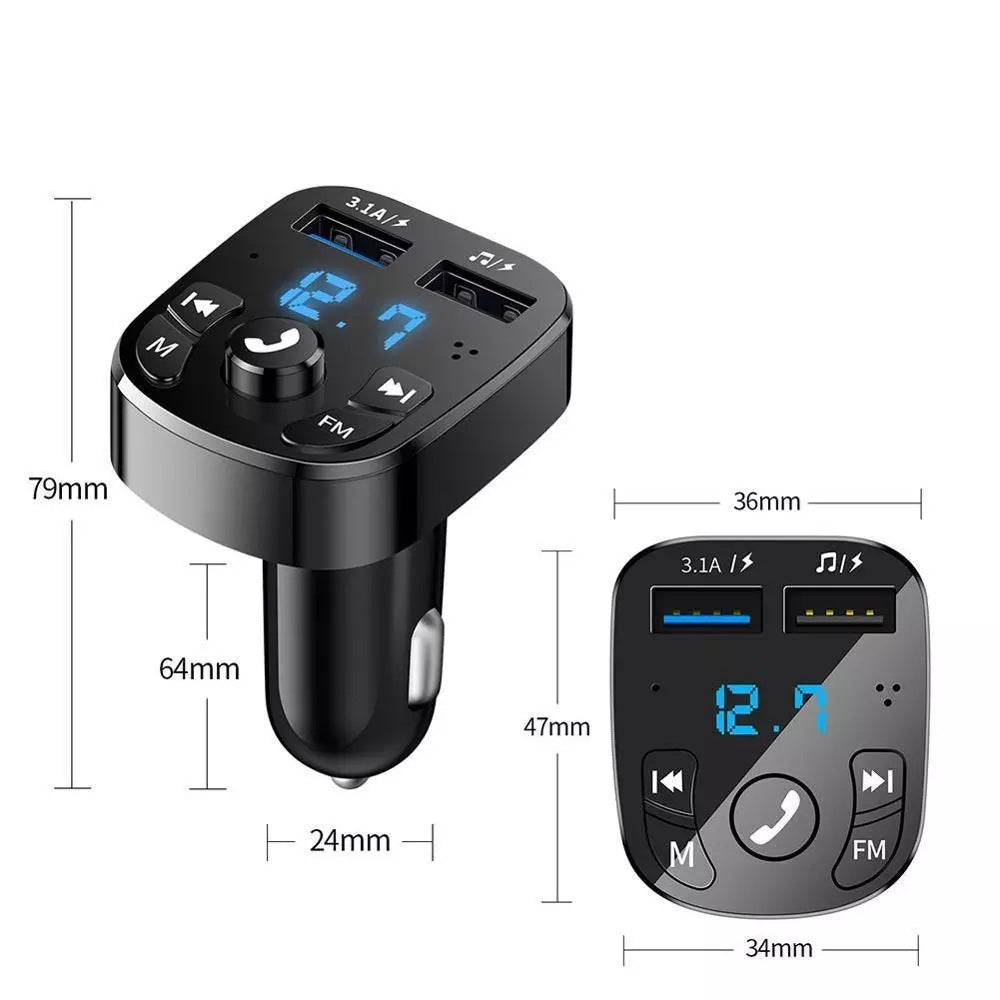 front view of Bluetooth car charger