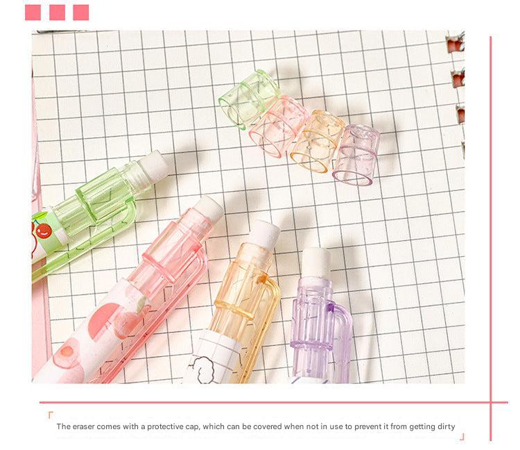 colorful cute mechanical pencil with peach design