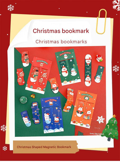 winter Christmas themed bookmarks for reading