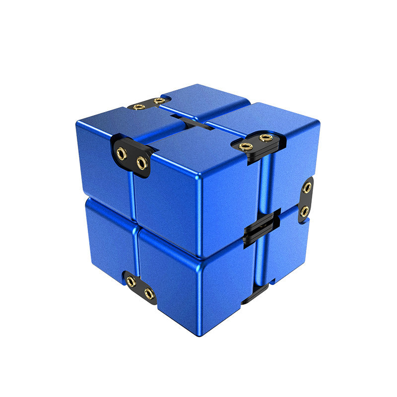 blue designed alloy stress relief cube