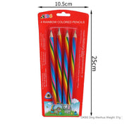 Rainbow pencils (4 per pack) without sharpener