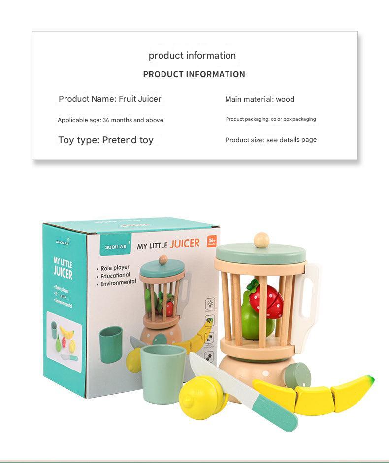 wooden juicer play set for kids