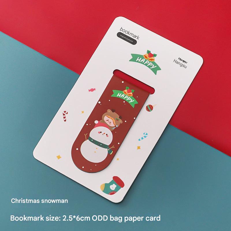 Creative snowman design bookmark with magnet