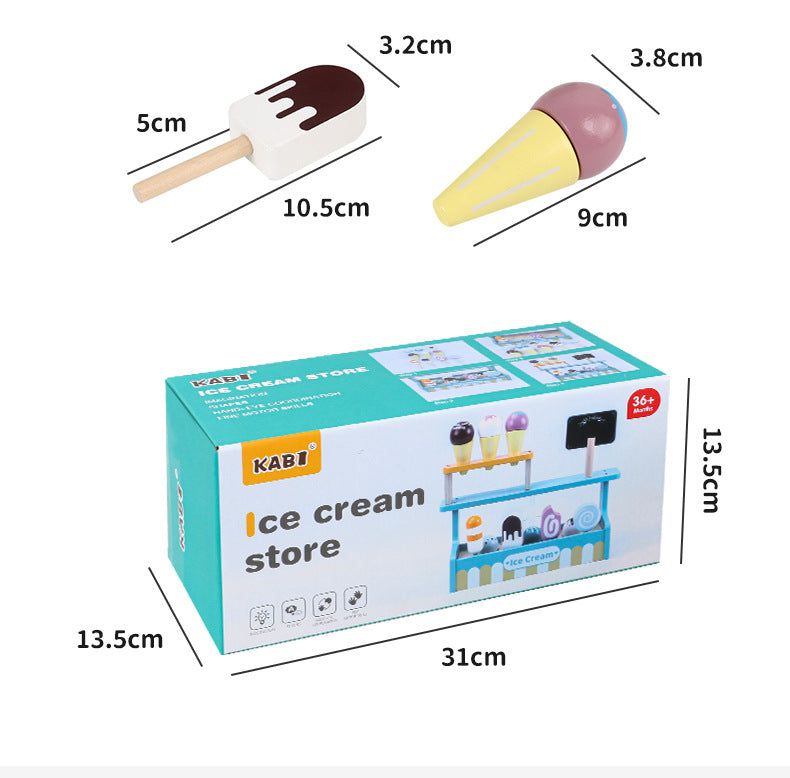 pretend play ice cream shop setup