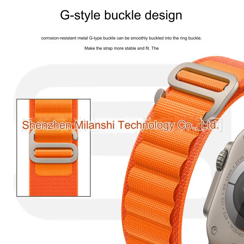 Durable Nylon Sport Strap for Apple Watch - Compatible with Ultra, Series 7 & More - Variety of Colors Available