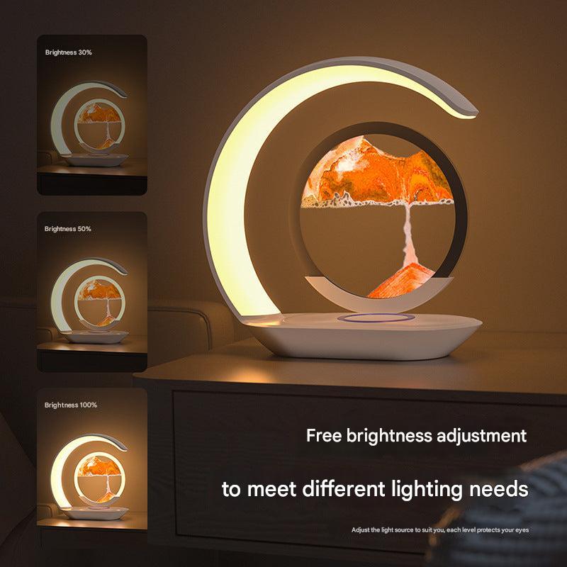 Contemporary lamp with built-in battery and touch sensitivity