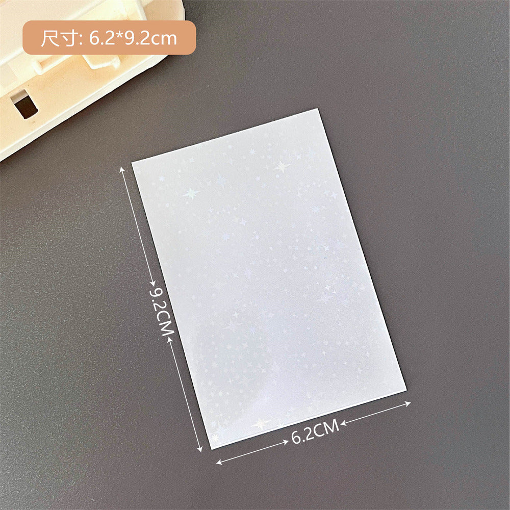 Transparent card sleeve with star pattern