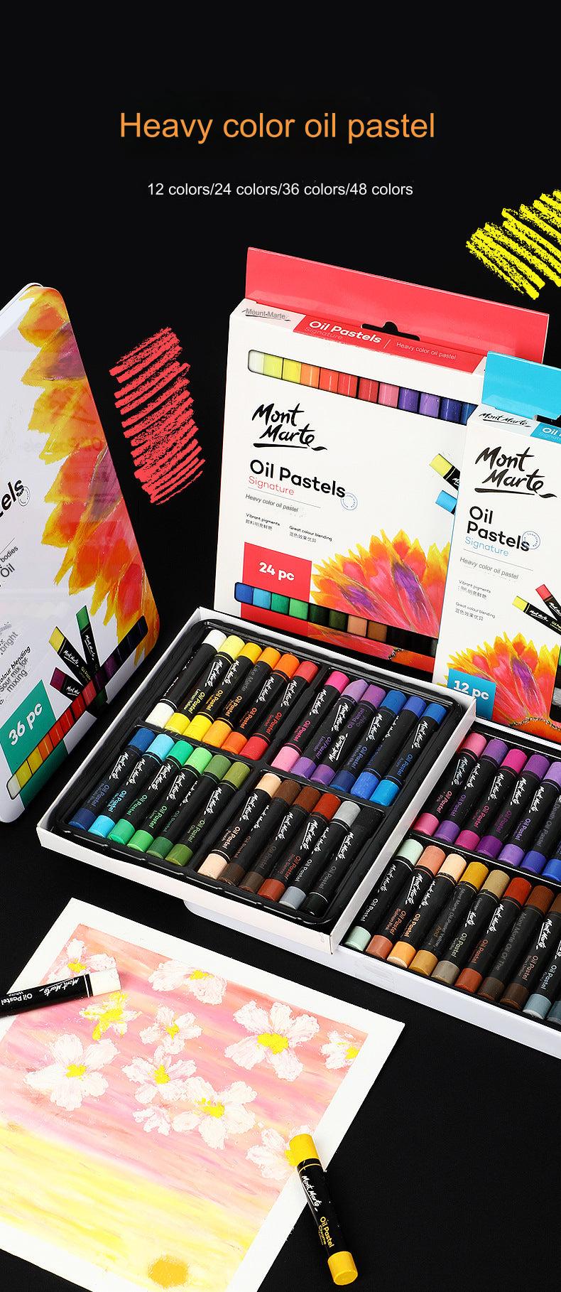 Montmartre 24-Color Ultra Soft Oil Pastels for Kids - Vibrant, Easy to Blend Art Crayons