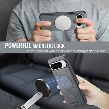 MagSafe Compatible Magnetic Phone Case for Google Pixel & iPhone – Card Slot & Stand Functionality