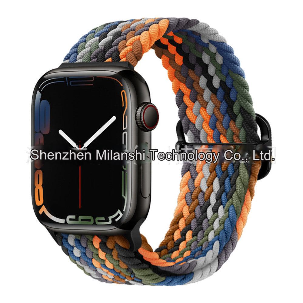 Premium Nylon Woven Watch Band for Apple Watch Series 4, 5, 6, 7, 8, SE, Ultra - Adjustable, Sporty Design