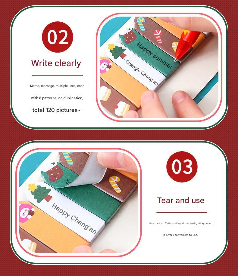 Packaged Christmas themed sticky notes