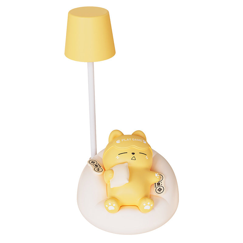 Cat night light with adjustable brightness settings