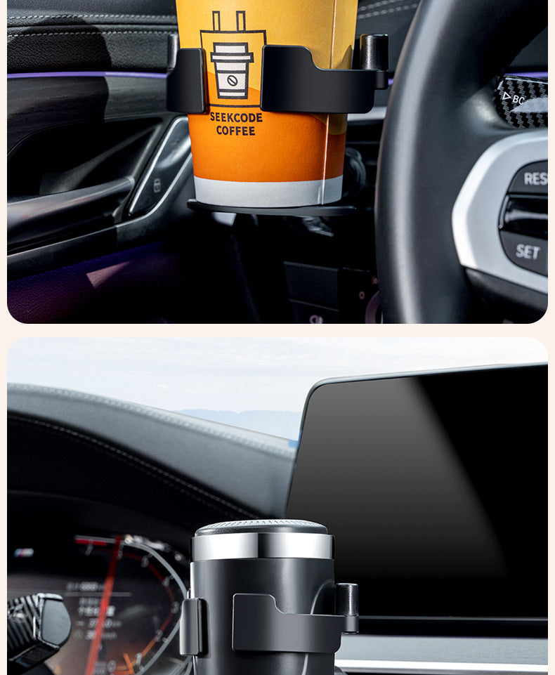 universal fit car drink holder air vent multi-angle view