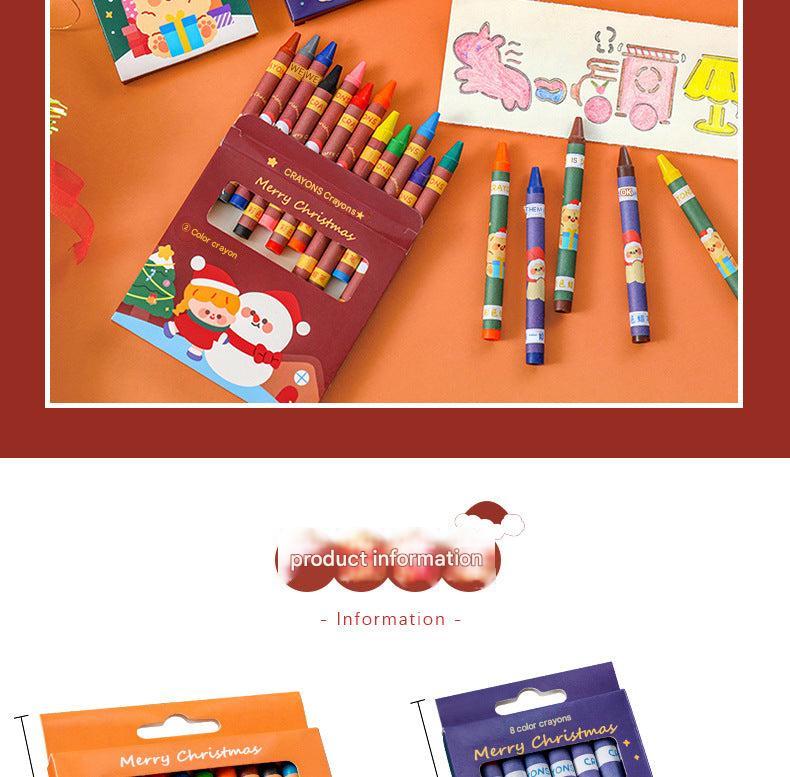 festive kids Christmas Teddy crayon set