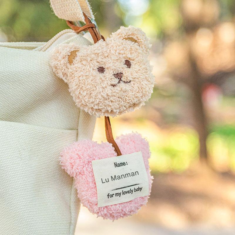 bag pendant fluffy bear charm